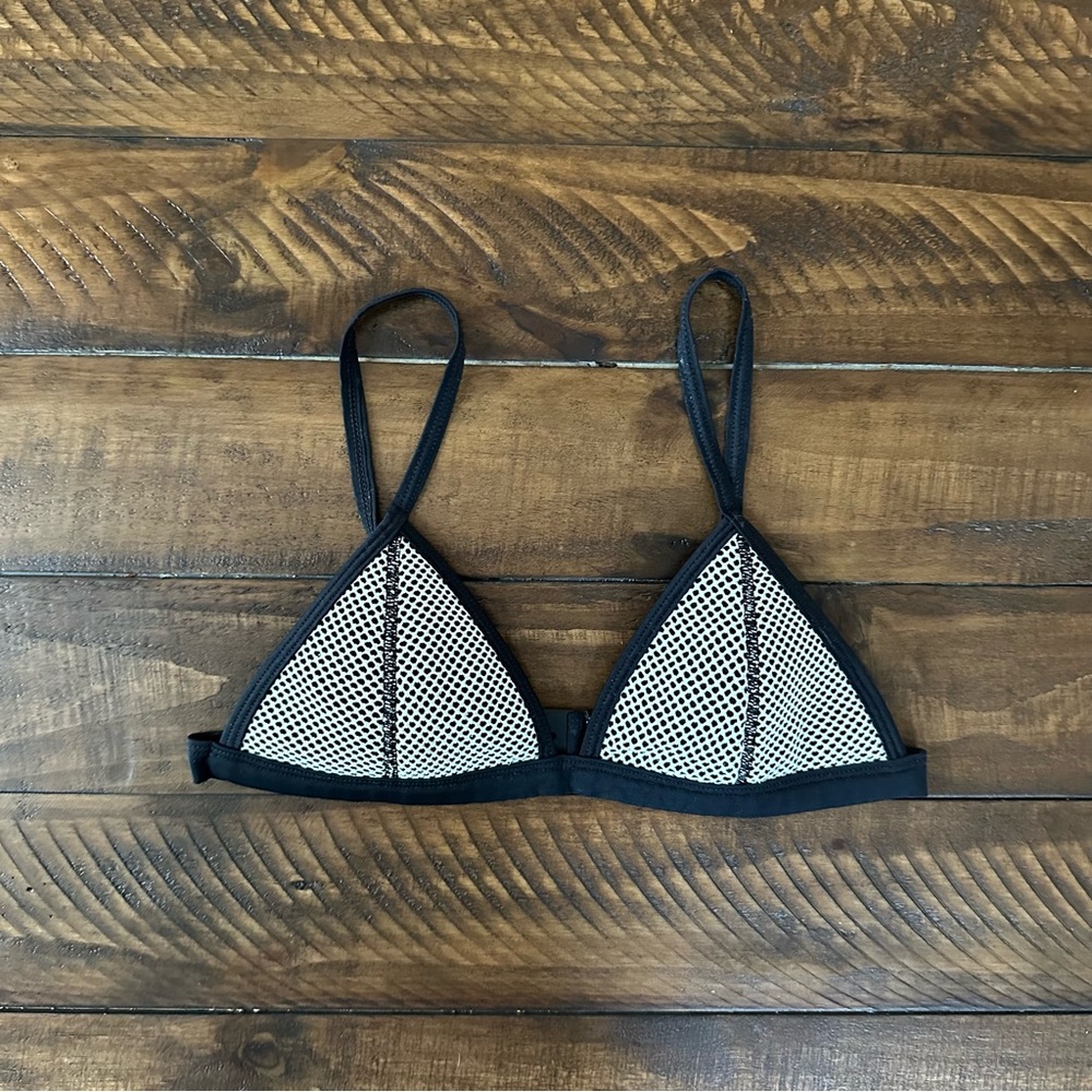 TRIANGL White Mesh Bikini Top